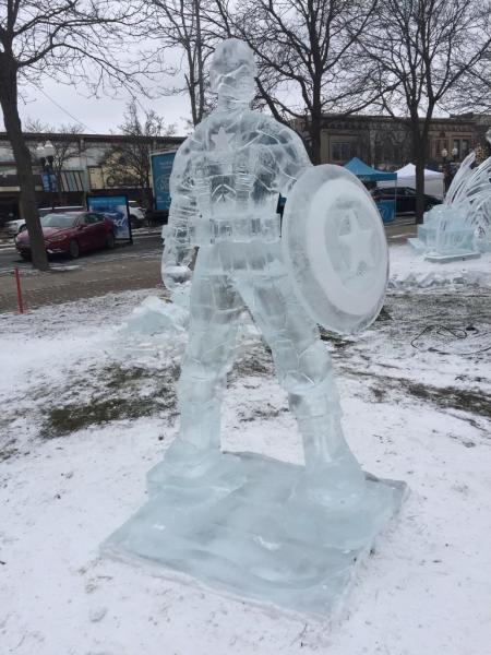 Captain America Ice Sculpture