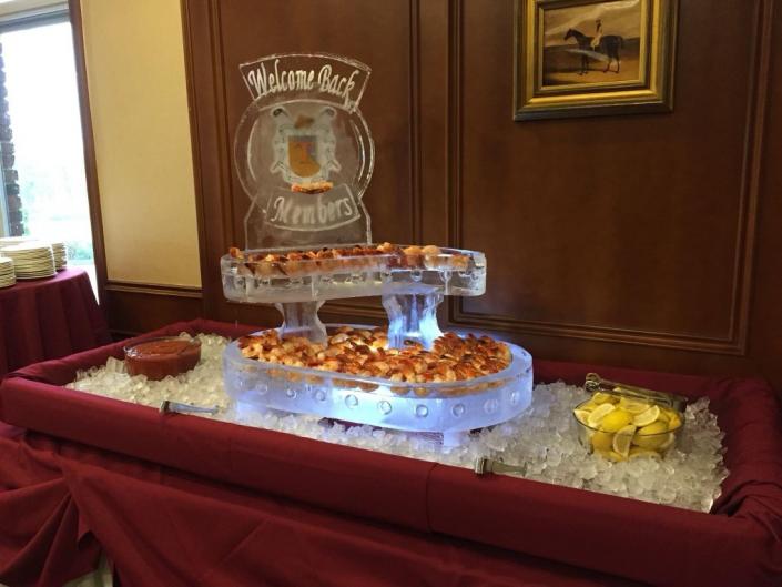 Cocktail Shrimp Ice Display