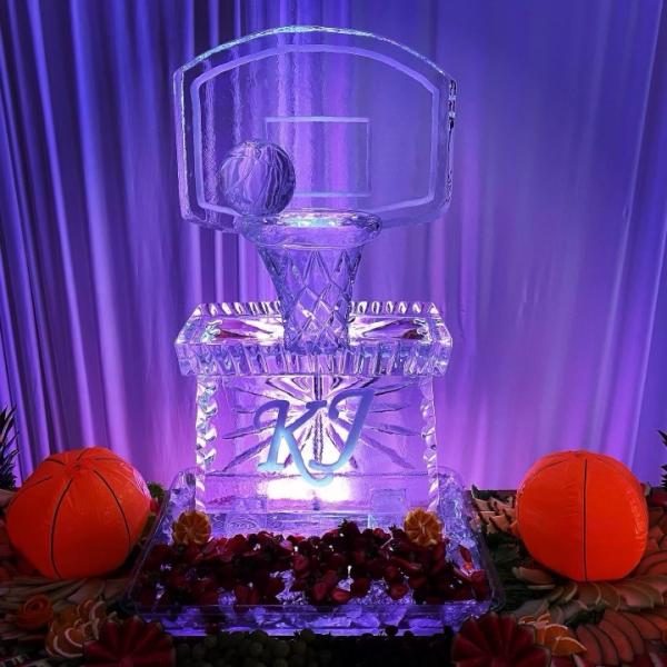 Basketball Hoop Ice Sculpture