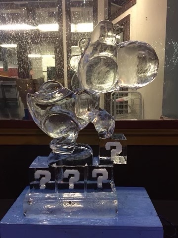 Yoshi on Ice Blocks