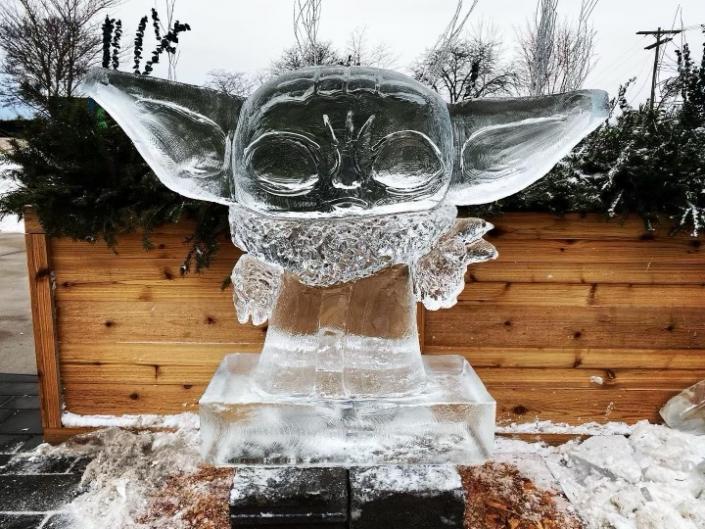 Baby Yoda Ice Sculpture