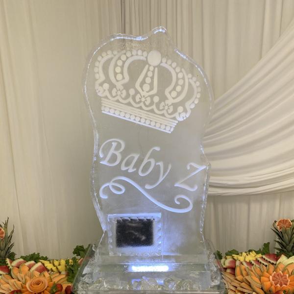 Baby Z Announcement Ice Display