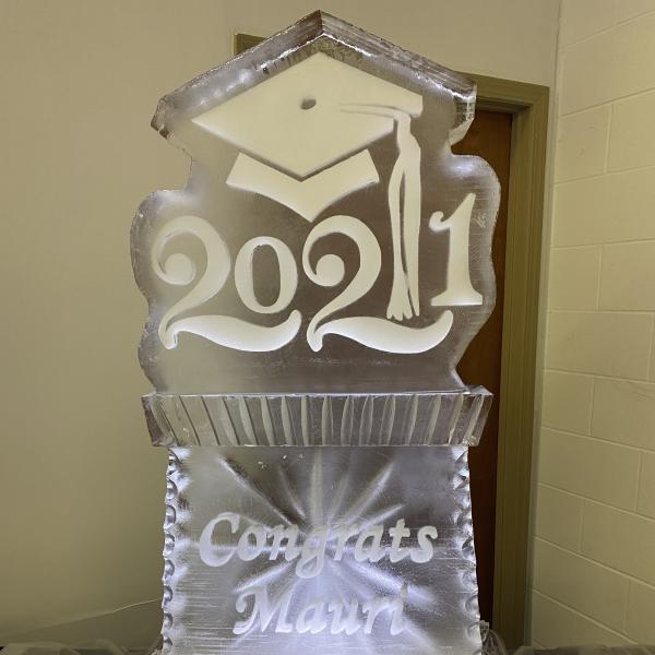 Graduation Cap Ice Sculpture