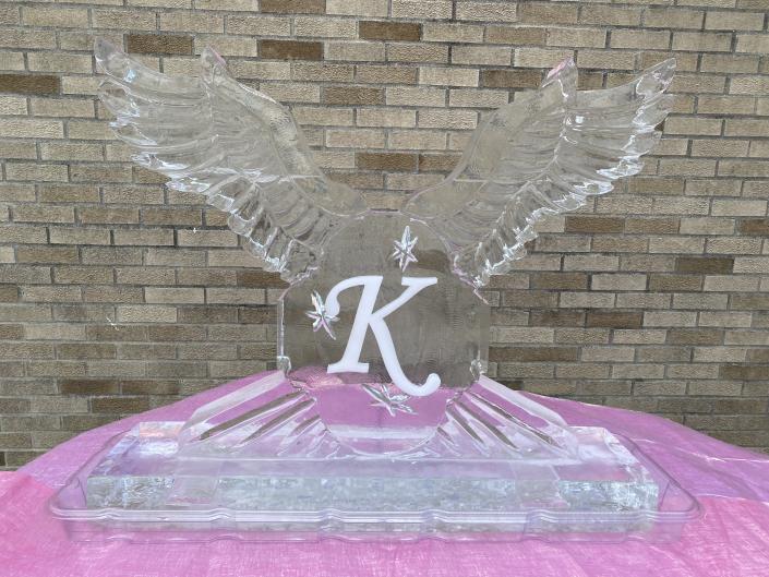 Funeral Wings Ice Sculpture
